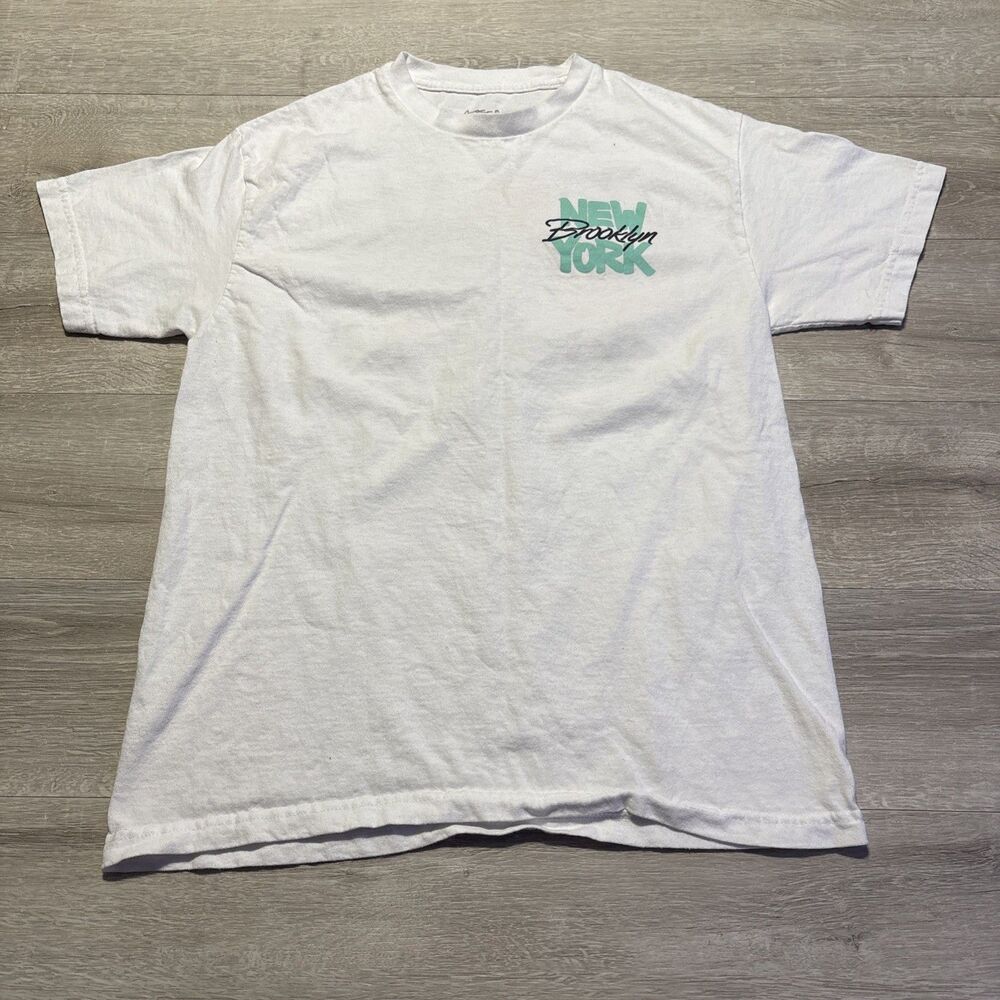 Brooklyn Nets Crooner New York Graphic T Shirt Mens Medium White Basketball